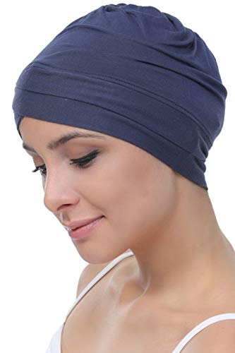 Deresina W gorro de algodón para la quimioterapia, la pérdida de cabello (Denim)