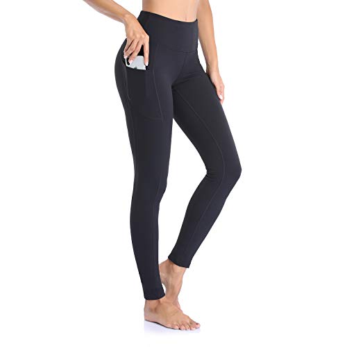 Occffy Leggings Mujer Fitness Cintura Alta Pantalones Deportivos Mallas para Running Training Estiramiento Yoga y Pilates P107(Negro, M)