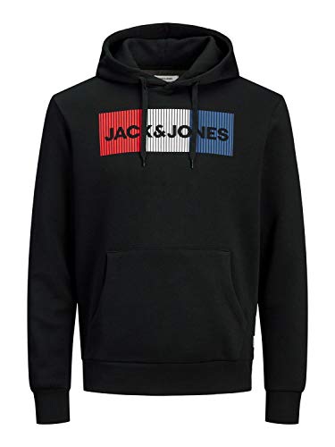 Jack & Jones Jjecorp Logo Sweat Hood Noos Capucha, Black Detail 3, M para Hombre
