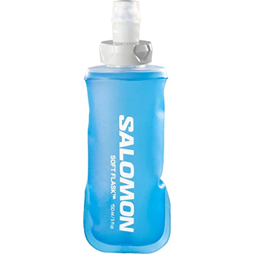 Salomon Soft Flask 150ml/5oz, Poliéster, 28 Botella de Agua, Bidón de hidratación Unisex, Energía rápida, Respetuoso con el medio ambiente, Válvula de alto flujo, Clear Blue