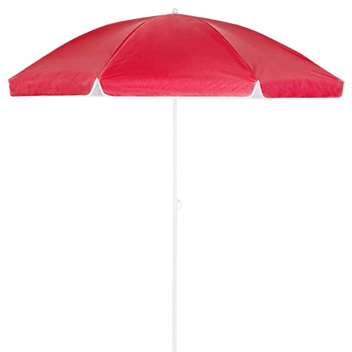 Kingsleeve Sombrilla de Playa Jardín 200cm Parasol Patio Terraza Inclinable Ajustable Protección UV50+ Rojo