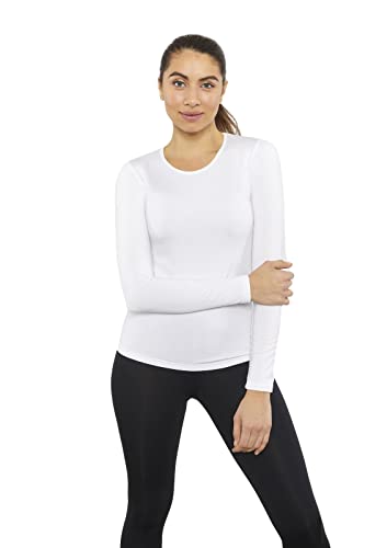 tex leaves Camiseta Interior Térmica para Mujer - Colores a Elegir (Blanco, S)