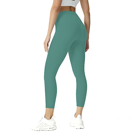 Leggins Deportivos Mujer, Leggings Push Up Cintura Alta Pantalon Yoga Anti Cellulite Fitness Control de Barriga Leggins Elásticos Ropa Deportiva (XL, Verde)