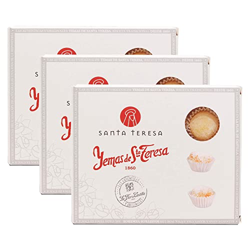 Santa Teresa - Pack De 3 Cajas De Yemas De Santa Teresa Ávila De Sabor Tradicional. Dulce Gourmet Ideal Para Regalo Y Navidad. Pack De 36 Unidades. 420 Gr