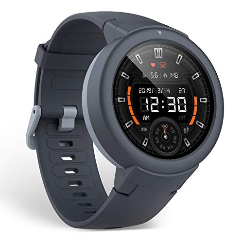 Amazfit Verge Lite Smartwatch Alexa Incorporado con GPS + GLONASS Seguimiento de la frecuencia cardíaca y la actividad todo el día Monitoreo del sueño duración de batería 5 días Bluetooth IPX68 Gris