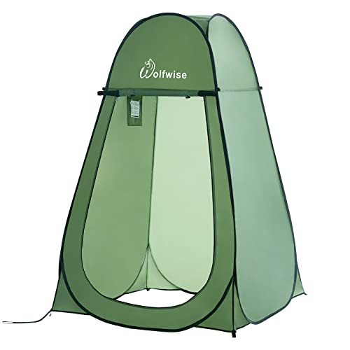 Wolfwise Acampar Tienda de Ducha Camping Desplegable Pop Up Tienda de Campaña Portátil para Privacidad al Aire Libre Vestuario