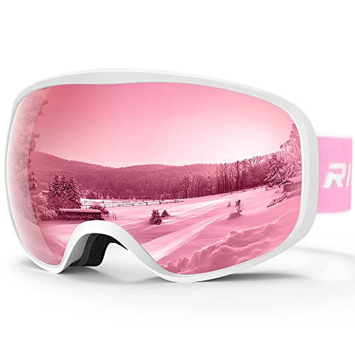 RIOROO Gafas de Esquí, Máscara Gafas Esqui Snowboard Nieve Espejo para Hombre Mujer Adultos Juventud Jóvenes OTG Compatible con Casco,Anti Niebla 100% Protección UV Gafas de Ventisca