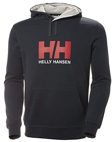 Helly Hansen Logo Hoodie HH Sudadera con Capucha, Hombre, Azul Marino, XL