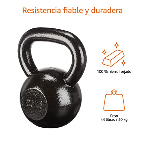 Amazon Basics - Pesa rusa de hierro fundido, 10 kg, Negro