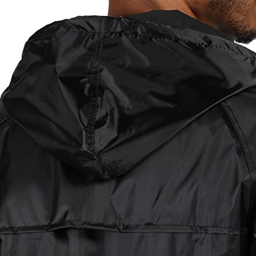 Regatta Chaqueta impermeable con capucha Stormbreak para hombre, disponible en negro, talla L