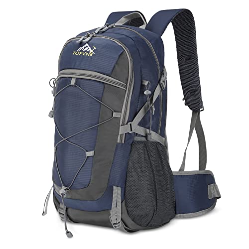 zeroto 50L Mochila de Senderismo, mochila Impermeable para hombres y mujeres mochila ligera y transpirable para acampar resistente con sistema de suspensión para acampar al aire (Azul oscuro)