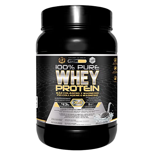 Healthy Fusion Whey Protein | Proteina Whey pura con Colágeno y Magnesio | Mejora tus entrenamientos | Protege y aumenta la masa muscular | Galleta 1 kg