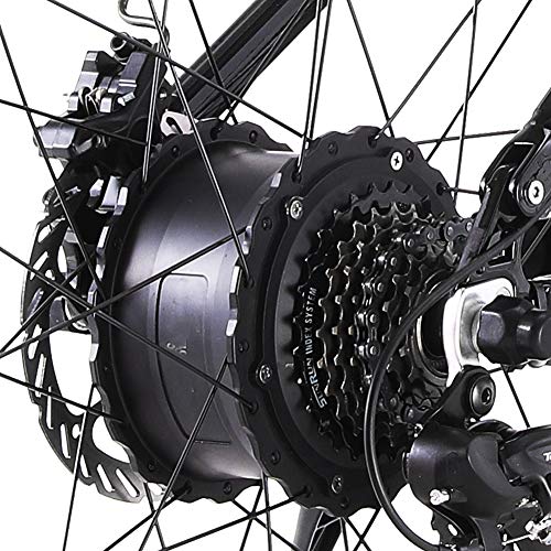 GUNAI Bicicleta Eléctrica Mountain E-Bike 26 '' 4.0 Fat Tire 48v con Batería De Iones de Litio ExtraíBle 17AH Y Doble AbsorcióN de Impactos