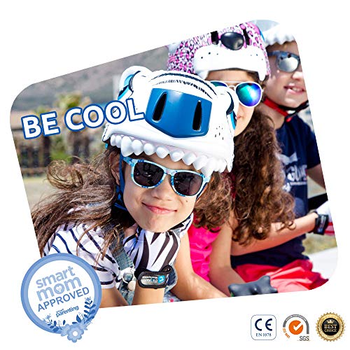 Casco de Bici para niños | Casco de Bici para niños y niñas pequeños, niños y niñas patinetes eléctricos, triciclos, Skateboarding y bicis | Casco Ciclismo Animales niño (White Tiger)