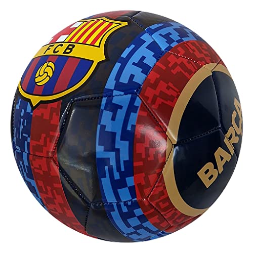 Roger's Balón de fútbol Barcelona Oficial. Pelota de fútbol Blaugrana. Tiras Verticales. Talla para Adultos y niños (tamaño 5 - Grande)